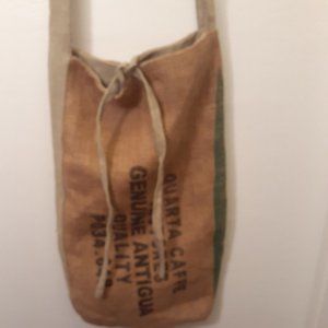 Large Tall Burlap Bag for Coffee Beans